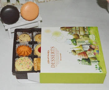 

15.1*15.1*4.5CM Open Window Macaron boxes,Kraft Cake mooncake Box packaging Boxes gift box ,50piece\lot .Free shipping