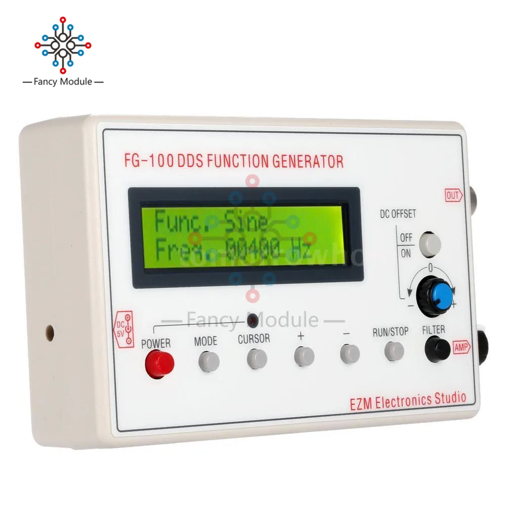 1HZ-500KHZ DDS Functional Signal Generator Signal Source Module Frequency Counter Sine + Square + Triangle + Sawtooth Waveform 1HZ-500KHZ DDS Functional Signal Generator Signal Source Module Frequency Counter Sine + Square + Triangle + Sawtooth Waveform
