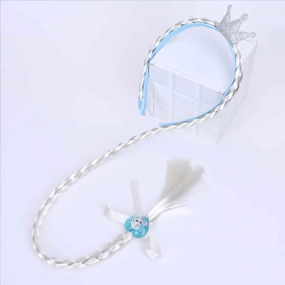 

Hoop Princess Kids Girls Accessories Hair Clasp Headband Cartoon Show Weaving Braid Blondes Cosplay Performance Sweet Tangled