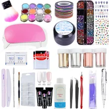DIY Kuku Artjelly Poly Gel Cepat Bangunan Rumah Dekorasi Kuku Salon 12 Pcs/28 Pcs Set Kuku Seni Poly gel Jari Ekstensi(China)