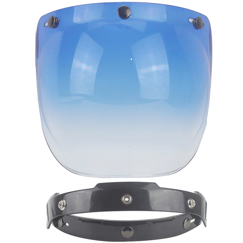 Пузырьковый козырек наивысшего качества с открытым лицом смотровой щиток мотоциклетного шлема 9 цветов винтажный шлем лобовое стекло Щит - Цвет: B12