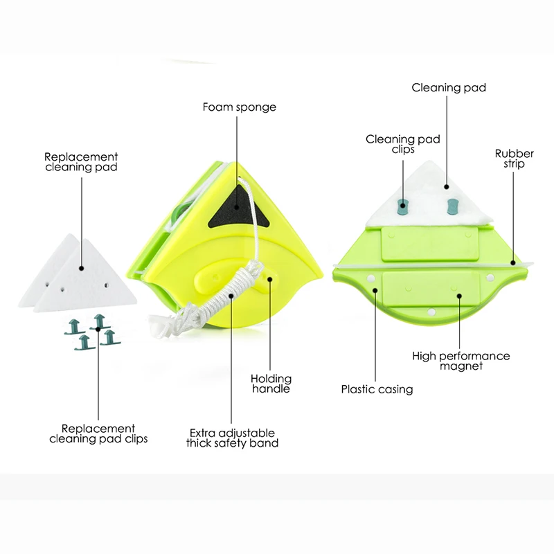Двухсторонний стеклоочиститель магнитные чистящие инструменты, планер стиральная щетка для чистки стекла для высотных двойной застекленный