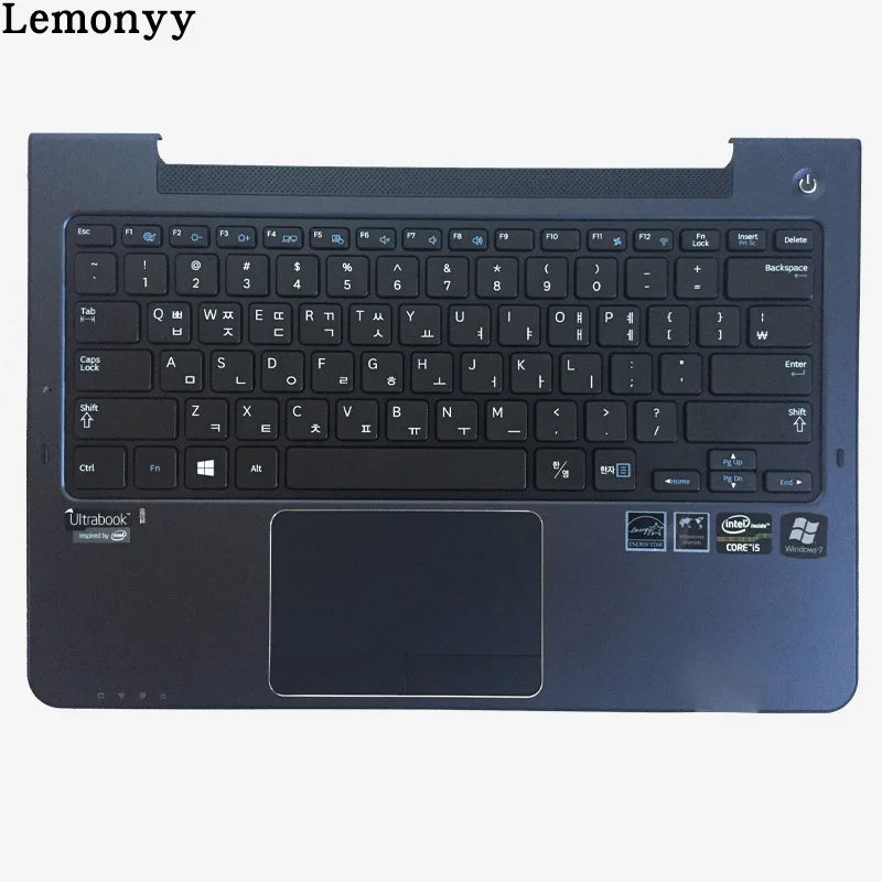 KR Клавиатура для ноутбука samsung NP530U3C NP530U3B 530U3B 530U3C NP535U3C NP540U3 NP532U3C NP532U3A Корейская клавиатура подставка для рук - Цвет: blue