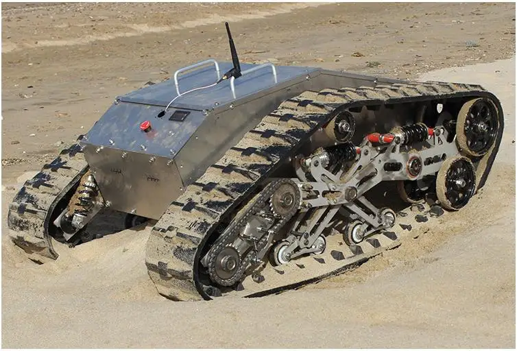 Большая нагрузка Робот Танк шасси автомобиля для мониторинга пожаротушения защиты опасной окружающей среды движущаяся платформа