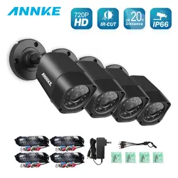 ANNKE 4 шт. 720 P CCTV Камера Безопасности s 1280tvl 1.0MP IR наружная водостойкая 1500TVL камера для домашнего видеонаблюдения системы безопасности