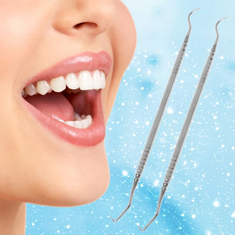 1 шт. двойные концы стоматолога зубы чистая гигиена проводник зонд крюк палочки стоматологический инструмент