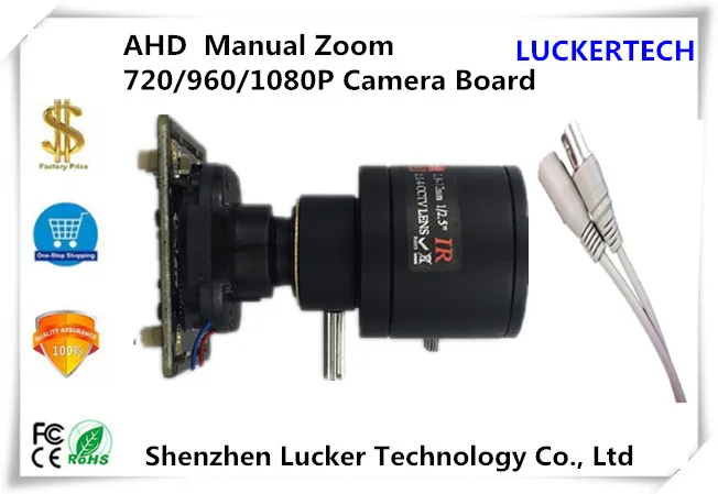 bilder für Luckertech AHD/XVI Manueller Zoom Kamera Modul bord 2,8-12mm Objektiv mit IRC NightVision UTC OSD 720/1080 mit Kabel Cctv bilder für Luckertech AHD/XVI Manueller Zoom Kamera Modul bord 2,8-12mm Objektiv mit IRC NightVision UTC OSD 720/1080 mit Kabel Cctv