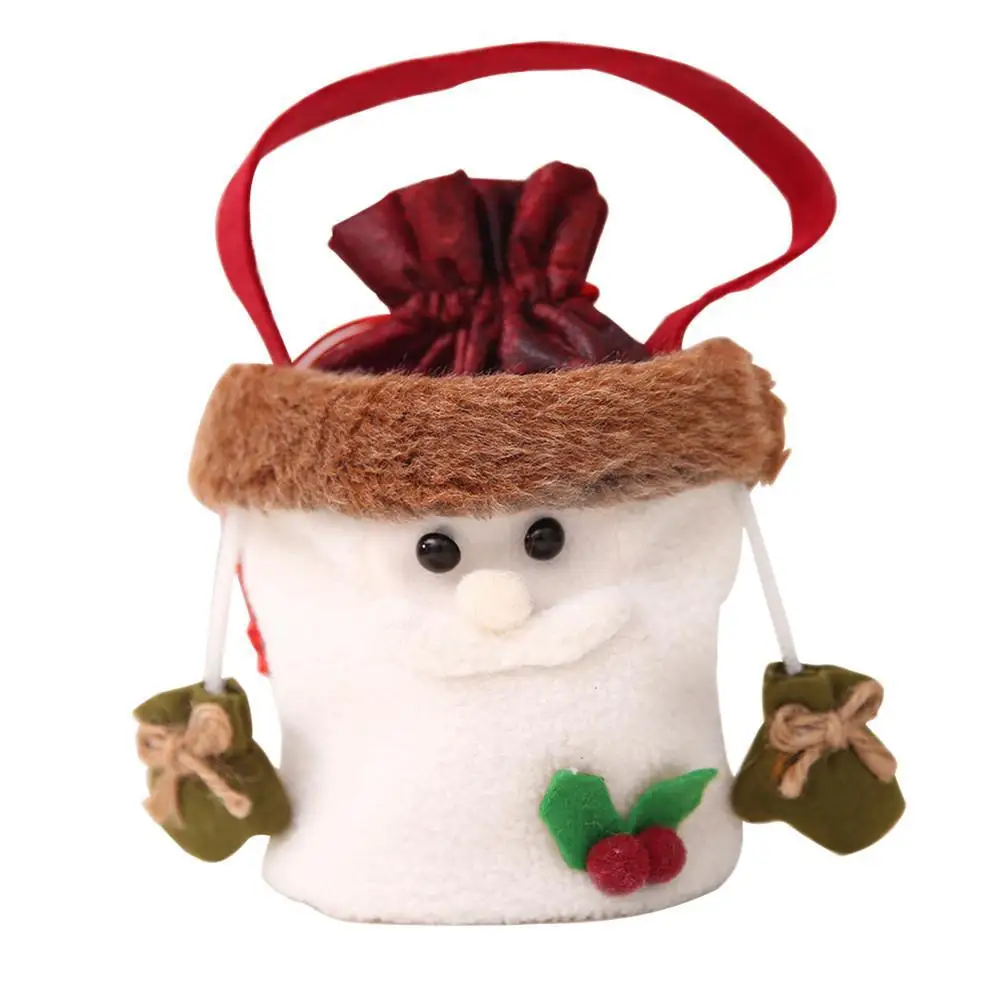 Рождественские украшения, принадлежности, Рождественская сумка для яблока, Санта-Клаус, нарядная Детская сумка для конфет, праздничная подарочная сумка, сумка для хранения конфет - Цвет: 01