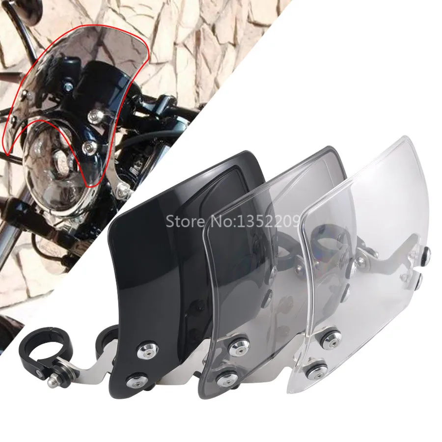 

Moto Adjustable Compact Sport Wind Deflector Windshield Fairing Instrument Visor For Harley Sportster 04-Up XL883 XL1200
