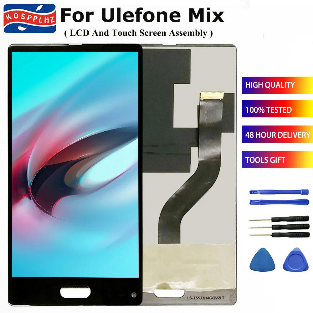 

KOSPPLHZ High Quality For Ulefone MIX LCD Display + 1280x720 Touch Screen Digitizer Aseembly Replacement 5.5" Phone + tools