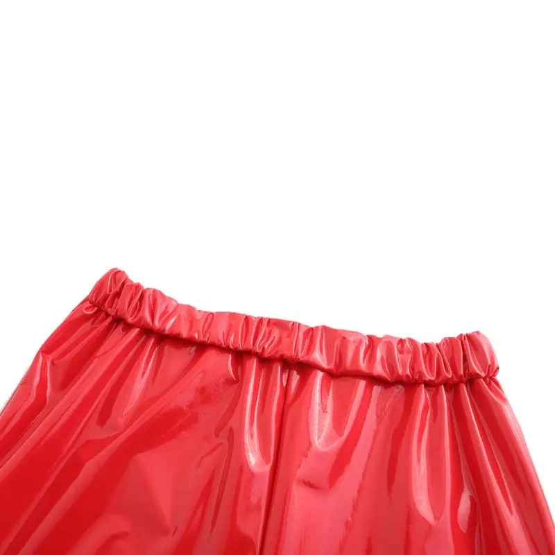 Сексуальные женские шорты из искусственной кожи на шнуровке, красные черные шорты с высокой талией, женские мини шорты