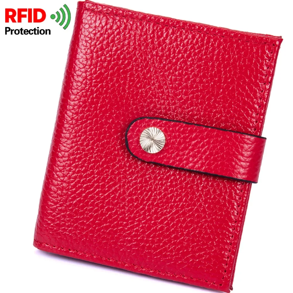 RFID Wemen's short wallet multicolored Anti Radio frequency identification anti stealing wallet