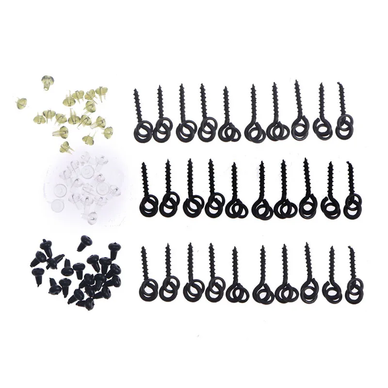 

20pcs New Fishing Accessories Boilie Screw Peg with Ring Swivel Chod Rig Terminal Tackle Bait Holder Carp