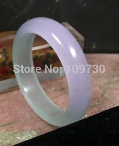 

001544 CHINESE Icy Lavender Icy Green JADE Bangle Bracelet 61 mm