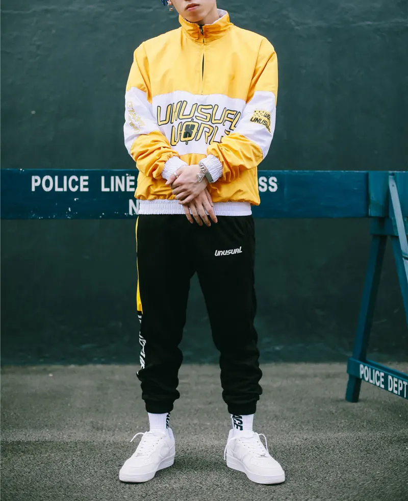 Color Block Patchwork Pullover Jackets 1