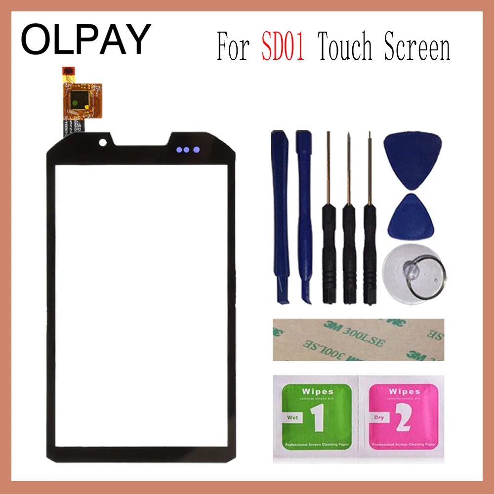 

OLPAY 4.3'' Mobile Phone Touch Panel Sensor For DNS SD01 Touch Screen Digitizer For DNS SD01M Touchscreen Front Glass Touchpad