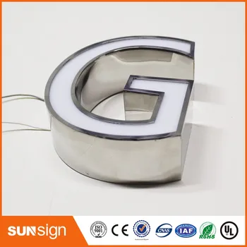 

illuminated stainless steel sign channel letter sign led alphabet