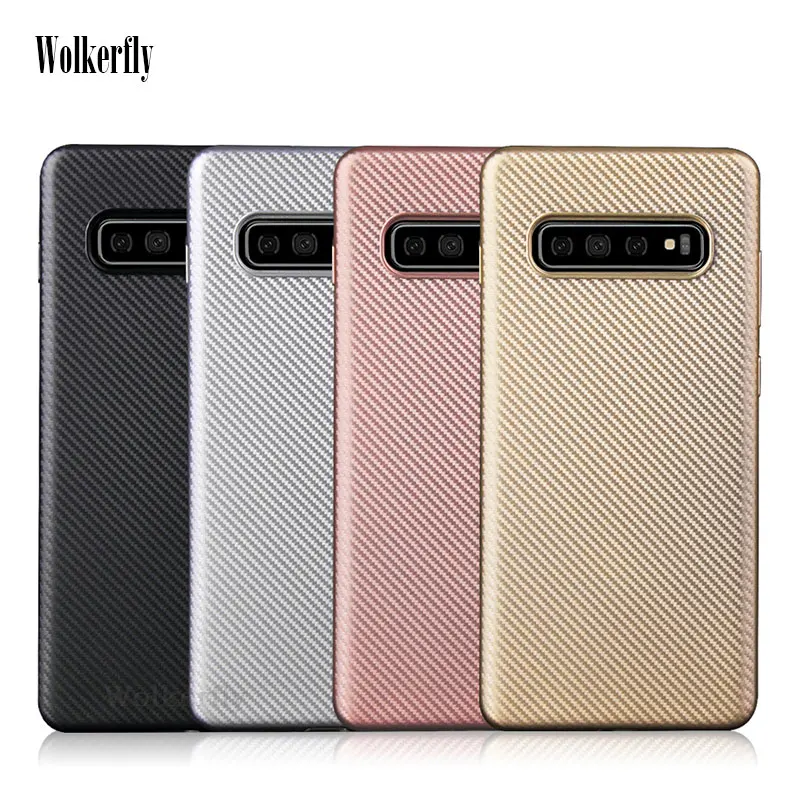 

For Samsung galaxy S10 Case Soft TPU Carbon Fiber Ultra Thin Silicone Case for Samsung Galaxy S10 Plus S10 e s10e Phone Cover