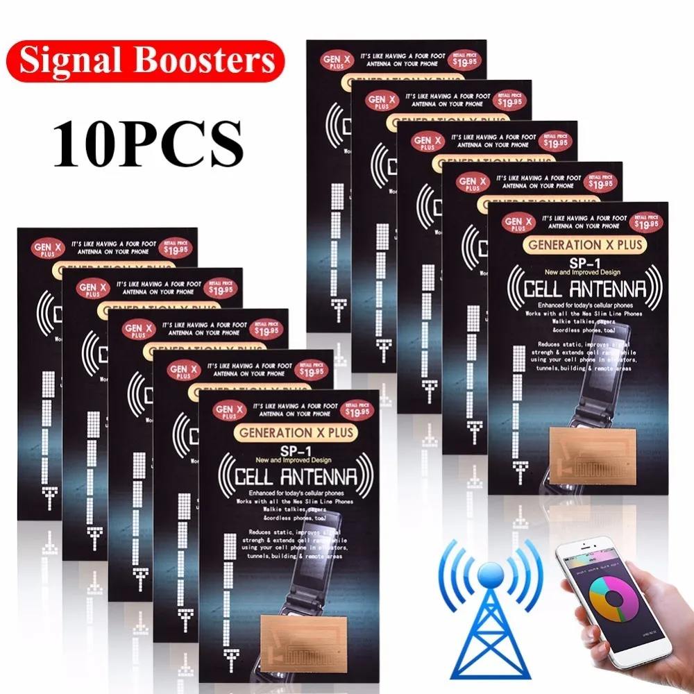 

10Pcs Cell Phone Signal Boosters -The Latest SP-1 Antenna GENERATION X PLUS Improve Signal Antenna Booster Outdoor Camping Tools
