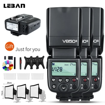 

Free DHL 3x Godox V850II GN60w/ Li-ion Battery 2.4G Wirless X System Speedlite Flash + X1T-C Trigger Transmitter for Canon+8Gift