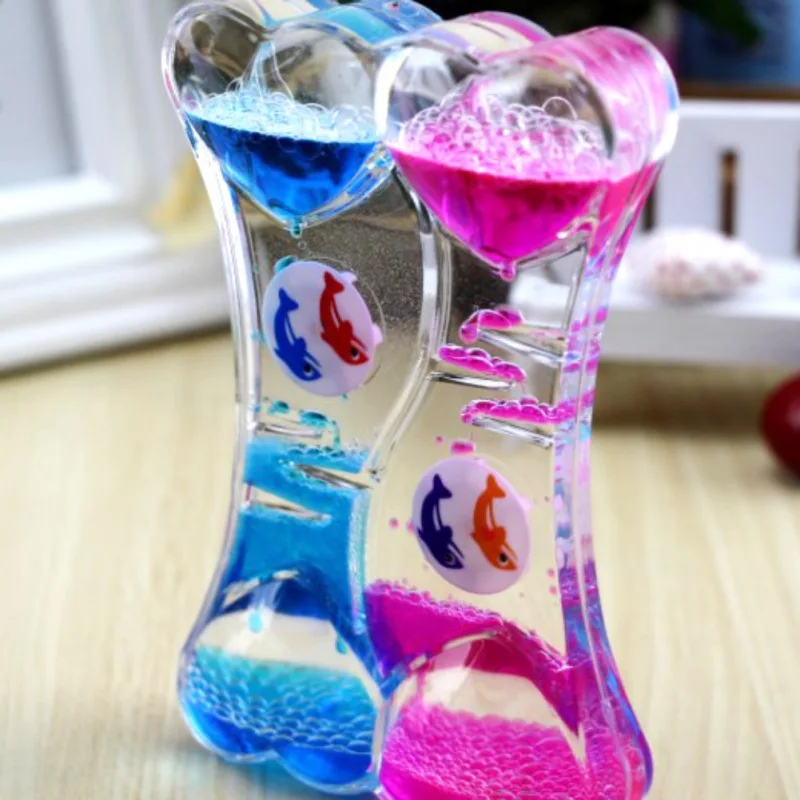 liquid Oil Hourglass Timer Clock Ornament Desk Home Supplies Liquid