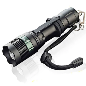 

Aluminum Alloy Tactical LED Flashlight Zoomable Q5 LED Torch Self Defense High Power Lamp