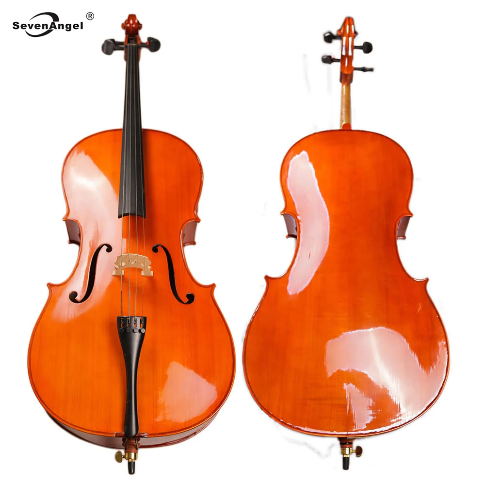 SevenAngel Olie Vernis Cello Full Size 4/4 4/3 1/2 1/4 Hoge Kwaliteit Antieke Stijl Beginner Cello met zak Violonchelo strings SevenAngel Olie Vernis Cello Full Size 4/4 4/3 1/2 1/4 Hoge Kwaliteit Antieke Stijl Beginner Cello met zak Violonchelo strings