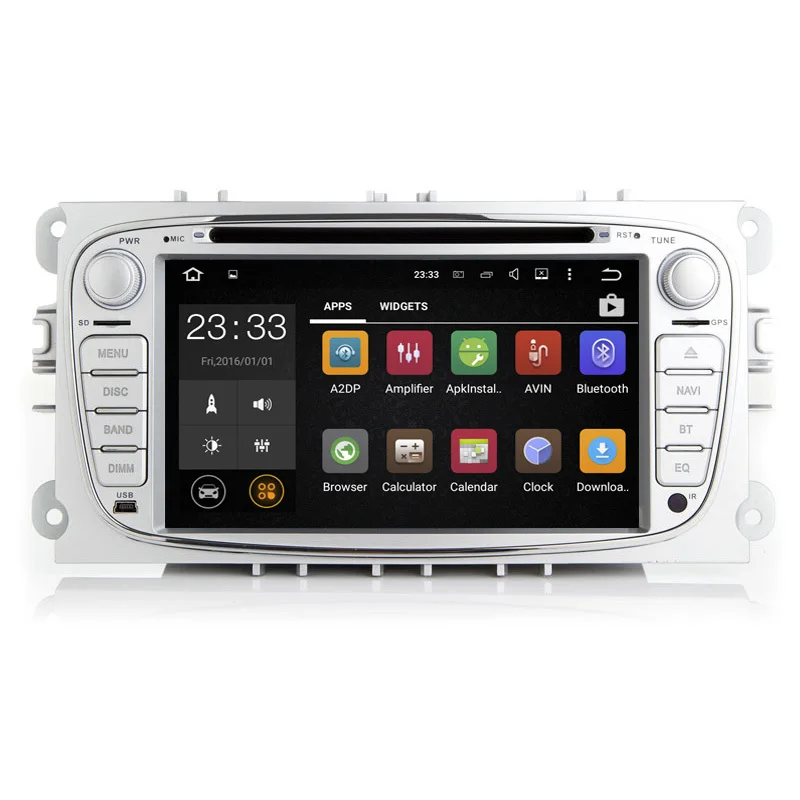 Sale 7" 2G RAM Android 8.1 1024*600 Car DVD For Ford Mondeo Focus S-Max C-Max Galaxy Kuga 2007 2008 2009 2010 2011 Radio GPS wifi BT 20