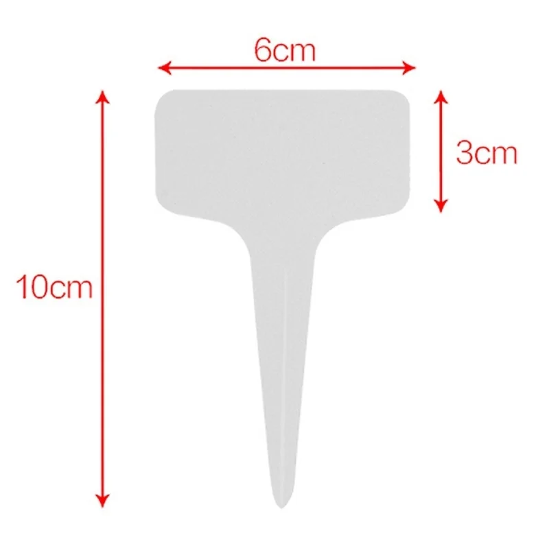 20 шт./лот 6x10 см Пластик завод Т-теги Маркеры Детский сад Этикетки Украшения