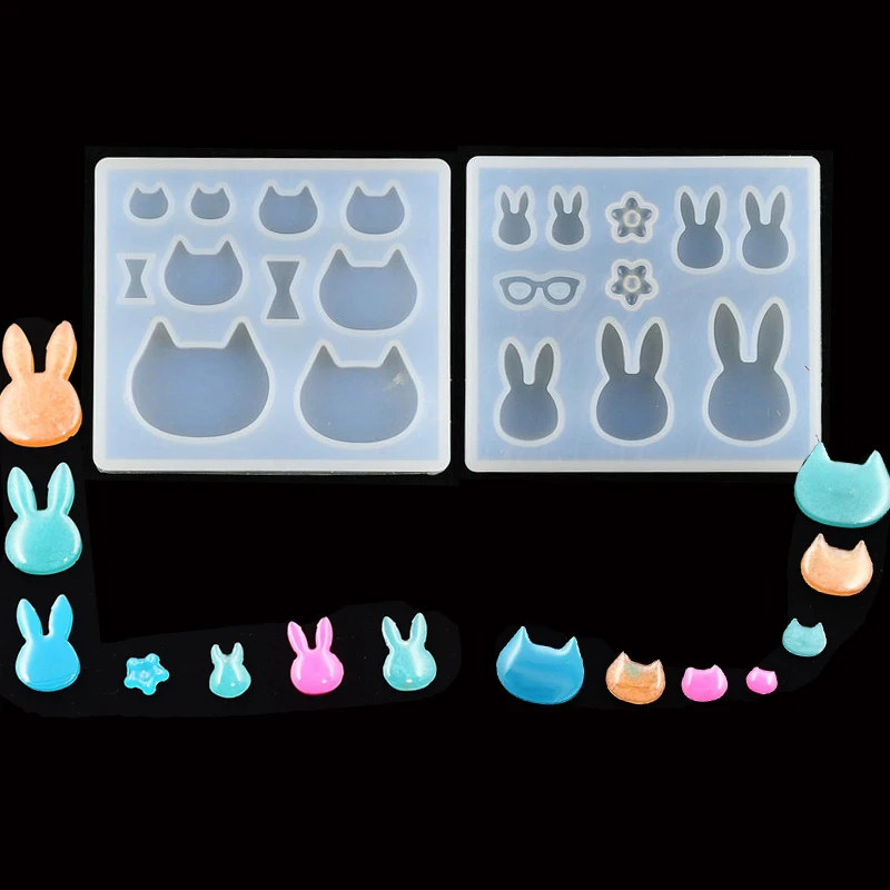 

1PC Cat Rabbit DIY Necklace Jewelry Mold Pendants Crystal Scale Jewelry Resin Molds for Jewelry Making Tool