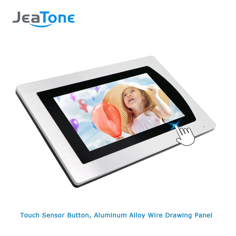 Top 7" Touch Screen Video Door Phone Intercom Speaker Doorbell 4-Wired Waterproof Intercom System Unlocking Motion Detection 2 to 3 1