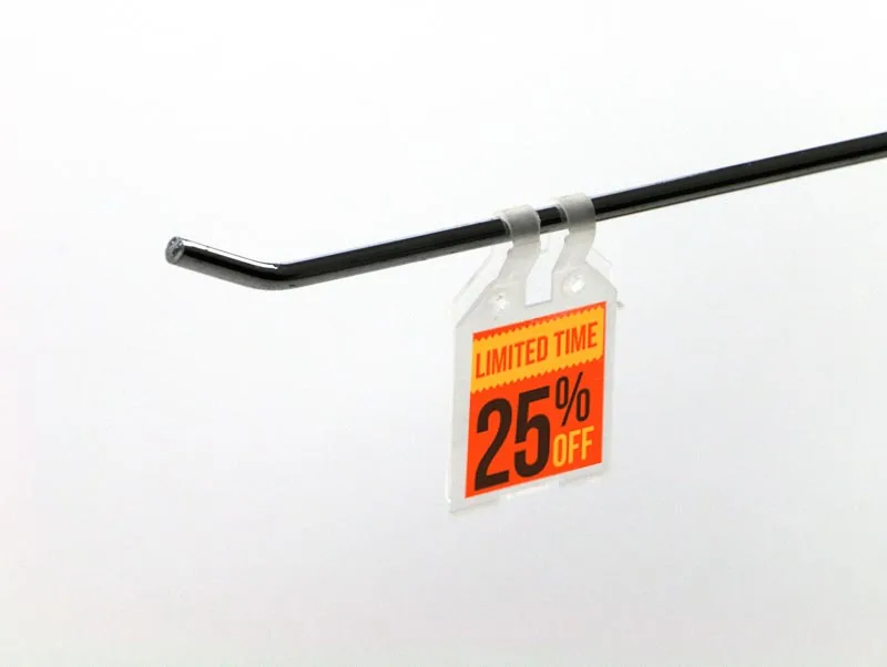 Metal Shelf Hanger Tag Buckle Pocket Wire Basket Price Talker Frame 