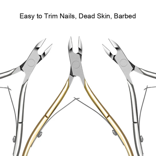 Stainless Steel Cuticle Nipper Professional Remover Scissors Finger