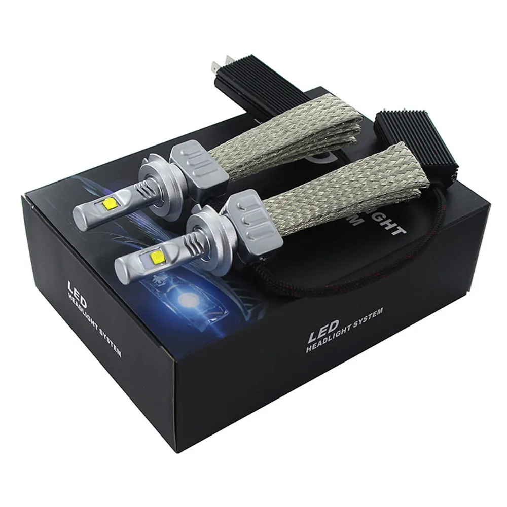 Комплект светодиодных фар Fuleem XHP50 2 шт. H4 H7 H11 H8 H9 9005 9006 80 Вт лм|Передние LED-фары для