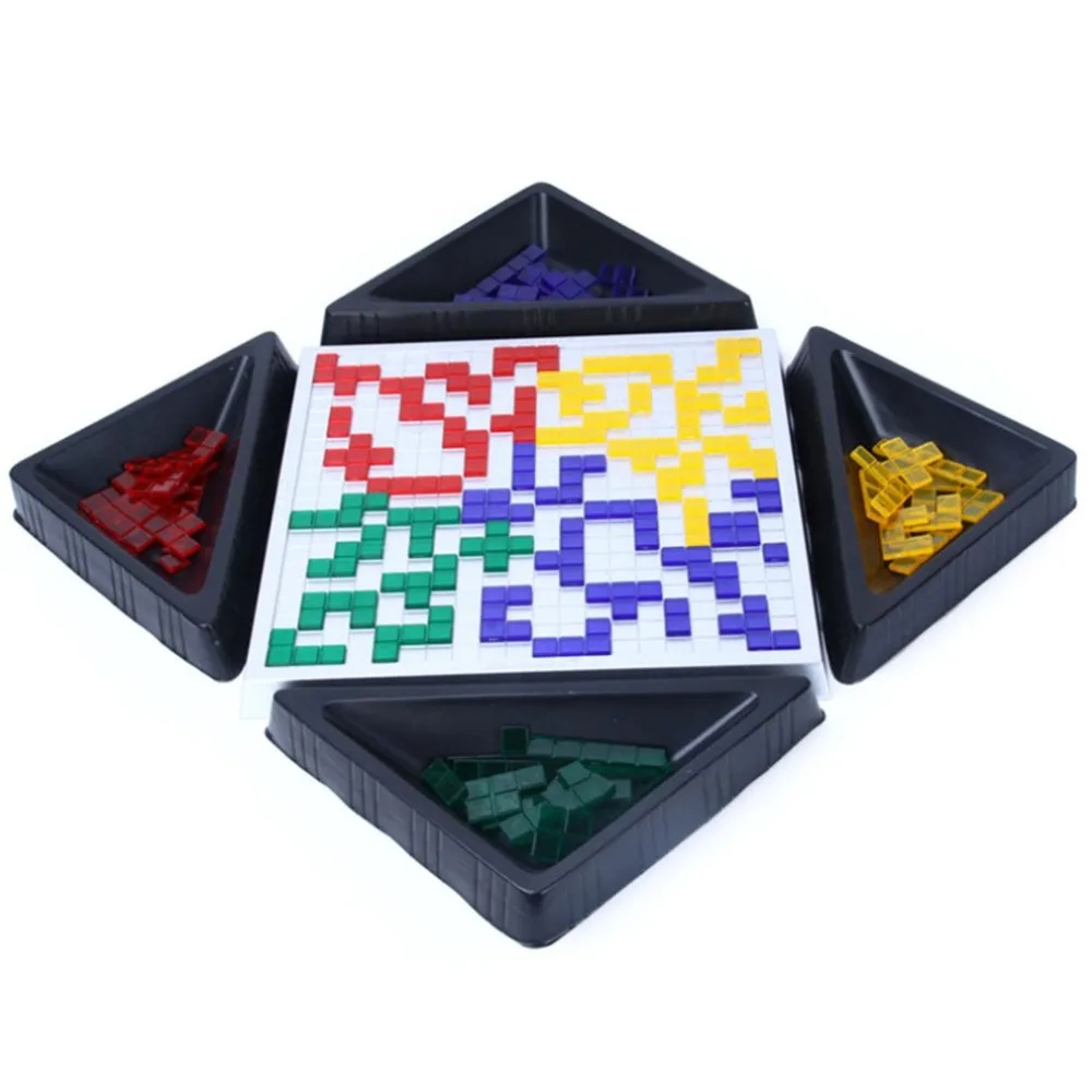 4 player version Checkered game Tetris For Family/Party/Gift Best Gift