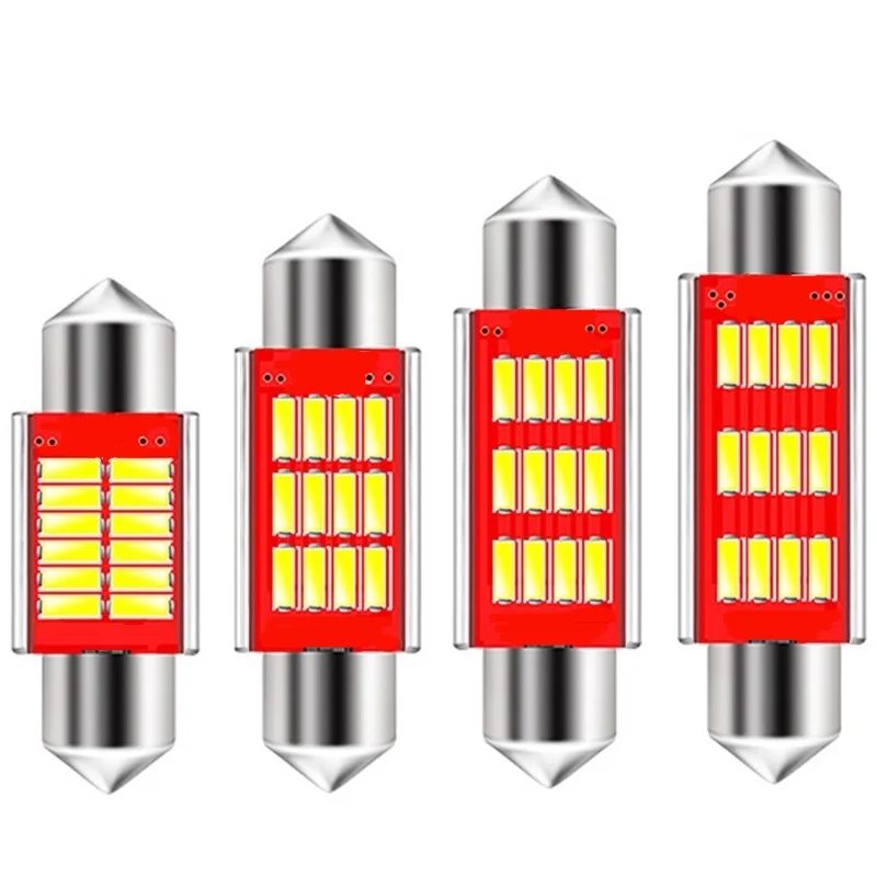 

1pcs High Quality 31mm 36mm 39mm 42mm C5W C10W Super Bright 12 SMD 4014 LED Car Festoon Lamp Auto Dome Light Interior Bulb White
