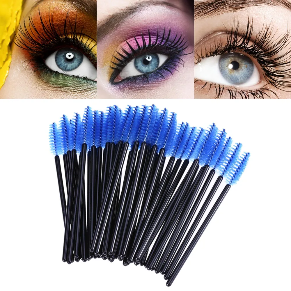 100pcs/lot Disposable Eyelash Brush Mascara Wands Applicator Spoolers