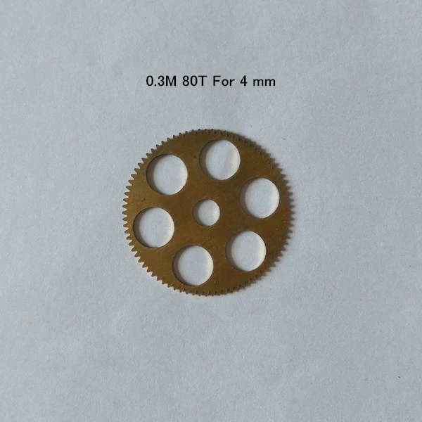 

Toothed copper gear 0.3 Modulus 80 Tooth Hole diameter 4mm 0.3M 80T For 4 mm Outer diameter of 24.6 mm