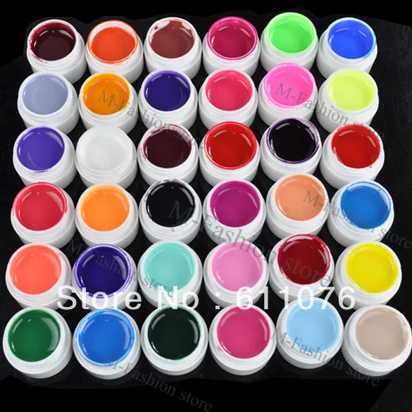 GoldenNew 36 Pots Cover Pure Different Colors UV Gel Set Nail Art Tips Extension Manicure 3905 | Красота и здоровье