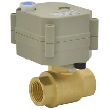 

2 way Full port electric ball valve BSP brass DN8 G1/4" orifice 8mm MINI motor actuated valve AC/DC24V CR202 on/off 5 sec