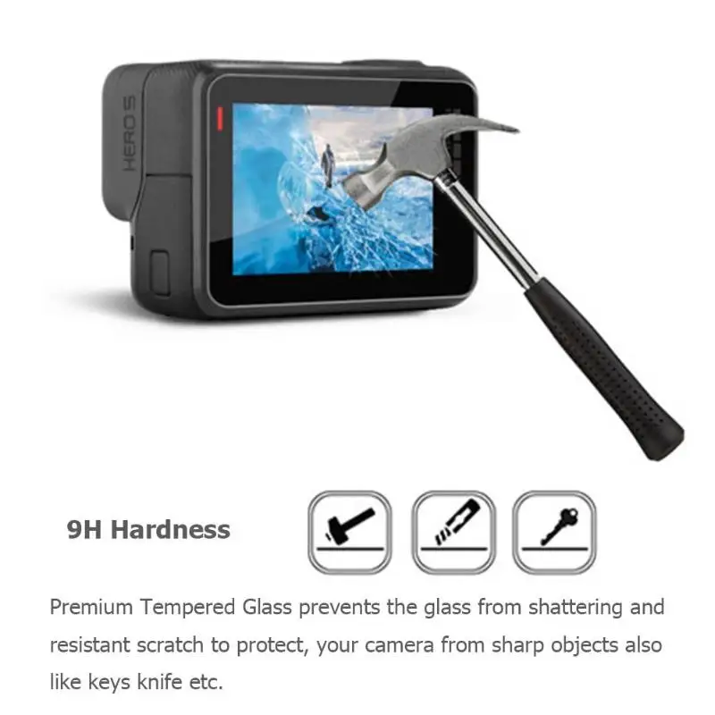 PULUZ защитный чехол из закаленного стекла Защитная пленка для телефона Прозрачная защитная ПЭТ пленка для GoPro Hero5 6 7 PU192