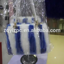Модные сумки из меха норки, синие и белые женские сумки на плечо из натурального меха