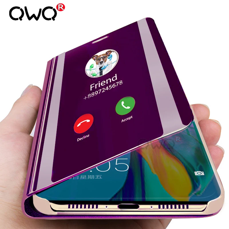 

Luxury Mirror Flip Standing Case For Huawei P20 P30 Lite Mate 20 10 Pro Leather Case Cover For Huawei P Smart 2019 Nova 3 3i