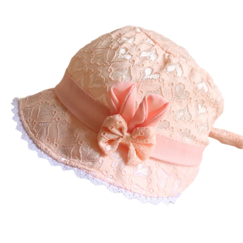 2018 Summer Toddler Gauze Flower Baby Cap Children Lace Hats Kids Silk Bud Girl Bucket Fashion | Детская одежда и обувь
