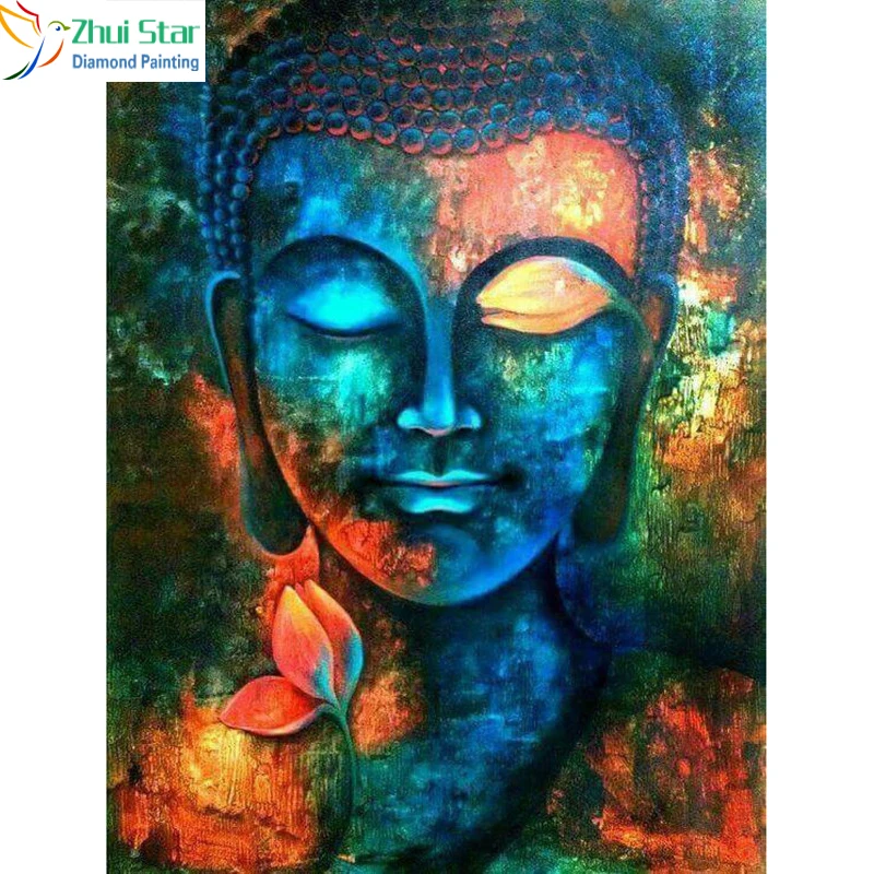 

Zhui star 5D DIY Diamond Embroidery Buddha Religous Diamond Painting Cross Stitch Mosaic Full Square Rhinestone Home Decor zx
