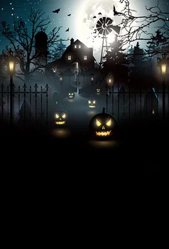

Horro film photography backgrounds Halloween pumpkin lamps Photography backdrop For kids Photo Studio Photographic props