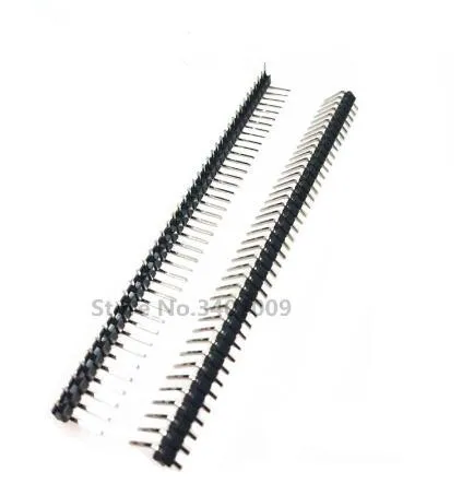 

10pcs 1x 40 Pin 2.54 mm Right Angle Single Row Pin Header Male 90 degrees Needle Connector