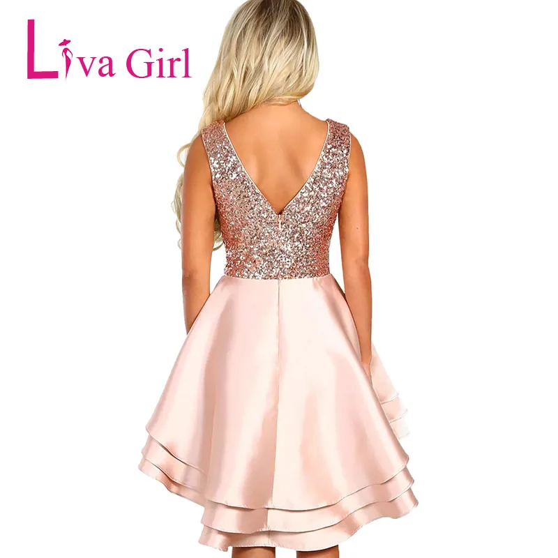 Heart-Broken-Pink-Gold-Sequin-Multi-Layer-Skater-Dress-LC220591-10-2