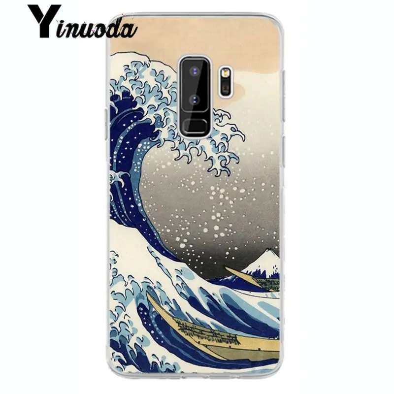 Wave Art Japanese Green Illust  