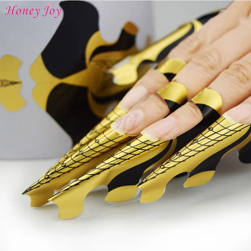 Dourado para Guia de Unha Profissional para Guia de Unha Ponta para Extensão de Unhas com 300 Adesivo Acrílica Peças - Rolo Gel uv 14 High Quality Beleza e saúde